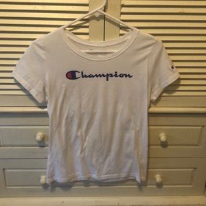 A champion tee shirt